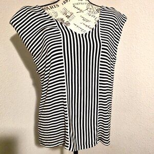 Black and White Blouse